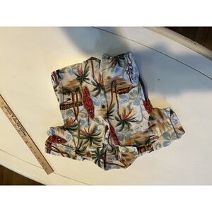Aloha Republic Hawaiian Shirt Boys 4T Palm Tree Surfboard Button Up USA